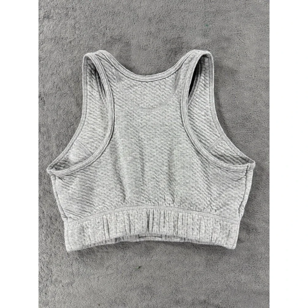 OFFLINE By Aerie Quilted Racerback‎ Sports Bra Grey Small